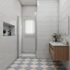 AICA_Nischentür Duschkabinen Drehtür 76x185cm Pendeltür 5mm Produktbild-Vorschau 1