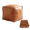 Unstuffed Pouf Ottoman Bezug, Quadratischer Sitzpouf aus Produktbild-Vorschau 1