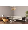 A modern living room with a sectional sofa, armchair, coffee table, and a pendant lamp. Anteprima dell’immagine prodotto
