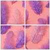 Bilder auf glas - Vogel Feder Farbe Komposition - 70x70cm - Produktbild-Vorschau 8