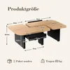 Moderner Couchtisch mit LED, 2‑in‑1‑Design Sofatisch, frei Produktbild-Vorschau 6