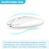 INF Kabellose Maus 2.4G - Leise optische Computermaus Weiß Produktbild-Vorschau 2
