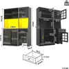 STILVORA Küchenschrank Sideboard mit LED-Beleuchtung,B130 Produktbild-Vorschau 7