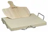 Relaxdays Pizzastein Set, 3 cm Stärke, Metallhalter, Produktbild-Vorschau 9