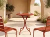 Gartentisch rund - D. 60 cm - Metall - Terracotta - Produktbild-Vorschau 2