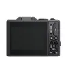 The back view of a black digital camera with a screen and control buttons. Produktbild-Vorschau