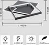 A diagram showing the dimensions and features of a modern LED ceiling light. Produktbild-Vorschau