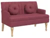 vidaXL Banc avec coussin vin rouge 113x64,5x75,5 cm Tissu Voir les images du produit 1