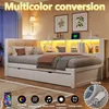 Letto a terra Flieks 90x200 cm con cassetti, letto per Anteprima dell’immagine prodotto 6