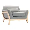Miliboo - Design-Sessel Grau Holzbeine YOKO Produktbild-Vorschau 3