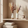 2er Set Vasen H15cm Creme Braun Porzellan Blumenvase Produktbild-Vorschau 3