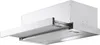 A white and silver range hood is shown against a white background. Produktbild-Vorschau