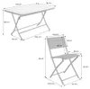 sweeek - Klappbarer Gartentisch aus Stahl + 4 Stühle - Produktbild-Vorschau 9