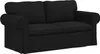 vidaXL Sofa czarna 175 x 82 x 80 cm Tkanina Podgląd zdjęcia produktu 1