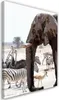 Leinwandbild tiere afrika elefanten zebras strauße Produktbild-Vorschau 1