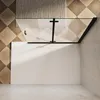 SONNI Schwarzes Duschabtrennung 90x195cm Pendeltür Falttür Produktbild-Vorschau 3