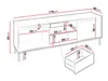 A technical drawing with dimensions of a TV lowboard. Náhled obrázku produktu