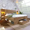 okwish Doppelbett Massivholzbett 160×200, Stauraumbett Produktbild-Vorschau 3