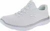 A single white and silver Skechers sneaker is shown against a white background. Náhled obrázku produktu