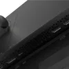 A close-up view of the ports and ventilation grille on the back of a black electronic device, likely a monitor or computer. Produktbild-Vorschau