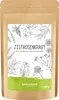 A brown paper pouch of Zistrosenkraut (Cistus Incanus) with a label featuring botanical illustrations and product information. Produktbild-Vorschau