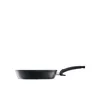 A black frying pan with a silver and black handle is shown from the side against a white background. Náhled obrázku produktu