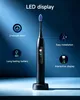 Brosse à dents électrique sonique noire avec écran LED, Voir les images du produit 3