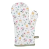 Clayre & Eef Ofenhandschuh 18x30 cm Weiß Grün Baumwolle Produktbild-Vorschau 2