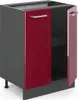 A kitchen base cabinet with two doors, one open, showing the interior. Anteprima dell’immagine prodotto
