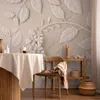Vlies Fototapete - Paper Flowers (Beige) 350x245 cm Blumen Produktbild-Vorschau 1