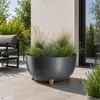 Milano Dekorativer Blumentopf mit Füßen anthrazit XL Produktbild-Vorschau 1
