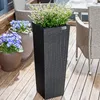 Set de 3 pots de fleurs polyrotin noir cache-pot pot Voir les images du produit 2