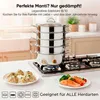 BEM Dampfkocher: 6-tlg Set aus Edelstahl 18/10, Ø 30 cm, Produktbild-Vorschau 3