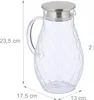 Relaxdays Glaskaraffe, 2L Karaffe mit Deckel, Tee Krug, Produktbild-Vorschau 4