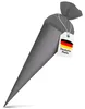 itenga Bastelschultüte 70cm mit Filzverschluss GRAU Produktbild-Vorschau 1
