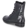 A black leather boot shown from the side and back. Produktbild-Vorschau