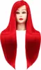 Iza Trainingskopf 80cm rot, Thermohaar + Griff, Friseurkopf Produktbild-Vorschau 2