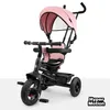 A pink and black children's tricycle is shown against a white background. Produktbild-Vorschau