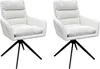 byLIVING Esszimmerstuhl 2er Set PURA / Grob-Cord off white Produktbild-Vorschau 1