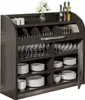 LEA | Besteckschrank | B110cm x H105 | Wenge-Schwarz | Produktbild-Vorschau 1