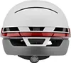 The back view of a white and gray bicycle helmet with a red light strip. Anteprima dell’immagine prodotto