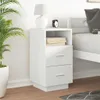 vidaXL Comodino con 2 cassetti bianco 36x36x68 cm Anteprima dell’immagine prodotto 3
