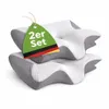 2 Stück Nackenkissen Kopfkissen Ergonomisches Produktbild-Vorschau 1