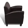 vidaXL Fauteuil marron foncé similicuir Voir les images du produit 11