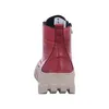 A red boot with a beige sole is shown from the back against a white background. Produktbild-Vorschau