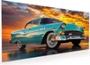 Küchenrückwand Spritzschutz Glas mit Motiv Retro Oldtimer Produktbild-Vorschau 1