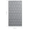 vidaXL Tappeto per esterni ARAKIL Bianco e nero 160x230 cm Anteprima dell’immagine prodotto 7