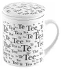 Teebecher Tee mit Deckel und Sieb Porzellan sortiert 300 ml Anteprima dell’immagine prodotto 4