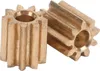 Two brass gears are shown against a white background. Voir les images du produit
