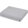 A folded light gray fitted sheet is shown on a white background. Produktbild-Vorschau